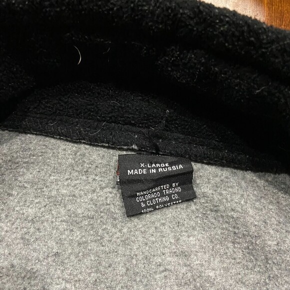 ESPN Magazine Vintage Y2K 1/4 Zip Fleece Gray Pullover Sweater Men's X-Large - Picture 6 of 8